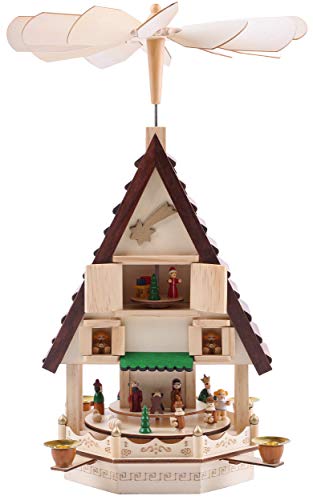 BRUBAKER Christmas Pyramid Advent House - 19" (49 cm)