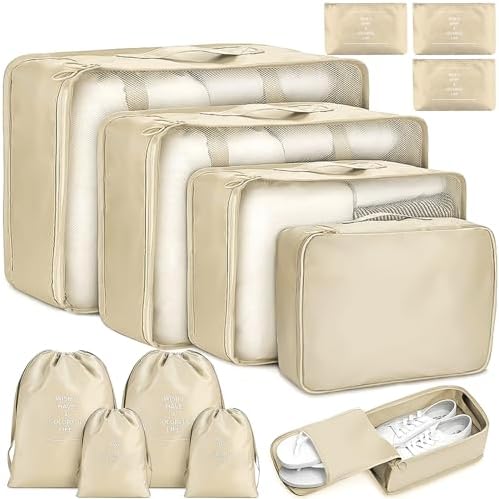TENXSNUG Organisateur Valise Packing Cubes, Lot De 8 Organisateur De Voyage Rangement Valise Léger Set De
