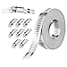 Hose Clamp Set 4m Adjustable 304 Stainless Steel With Perforated Tape And 8 Clamps For Water Gas Pipelines Coolers Automotive Industrial Use