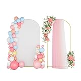 Uso su entrambi i lati: la copertura per sfondo ad arco con copertura su entrambi i lati mostrerà perfettamente la decorazione dello sfondo su entrambi i lati. Questo supporto portatile per sfondo può essere facilmente trasportato ovunque e impostare una decorazione di sfondo in pochissimo tempo per una rapida configurazione della festa.