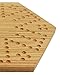 Solid Oak Double Sided Marbles Board Game Wooden 16 inch by Cauff