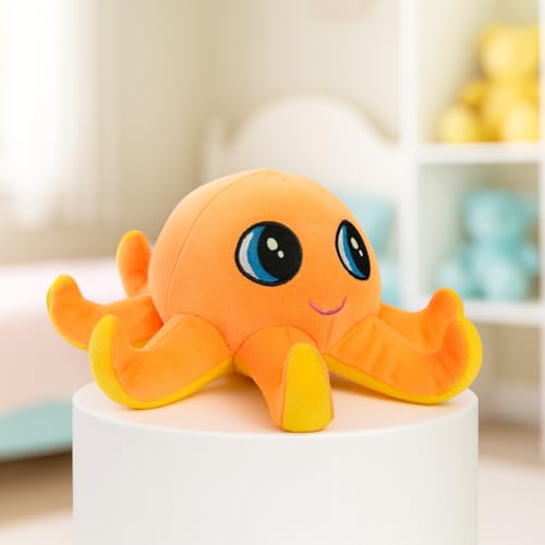 Image of Babique Big Eyes Octopus Plushie Stuffed Plush Teddy Bear Soft Toy |Ideal for Birthdays & Special Occasions Girls /Boys, Baby Kids