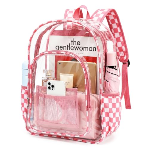 Sac à dos transparent rose Fomaris idéal pour l'école et le travail