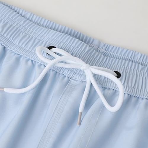 Mens Swim Trunks Quick Dry Beach Shorts with Pockets Drawstring Bathing Suit Lightweight Board Shorts2