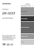 Instruction Manual for Onkyo DV-S555 DVD Player Owners Instruction Manual Reprint
