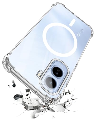 Image of Jkobi Shockproof Crystal-Clear Back Cover for Vivo T5 Pro 5G (Magsafe Wireless Support | Drop & Camera Protection | Hard Polycarbonate)