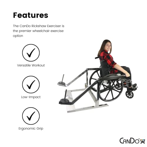 Cando Rickshaw Exerciser - Wheelchair Rehabilitation System Provides Seated Physical Therapy, Strength Training, Exercise, Fitness, Rehabilitation For Clinical Or In-Home Use #TOP2