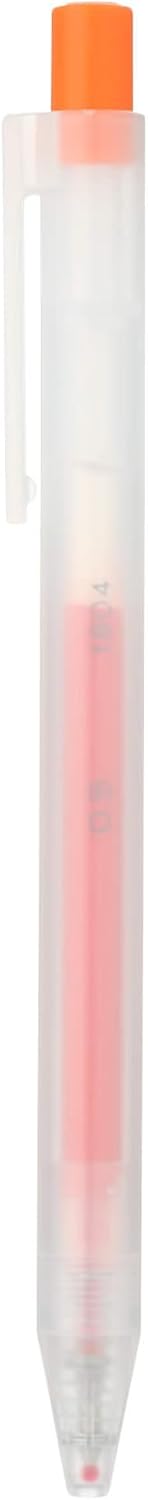 Muji Smooth Gel Ink Ballpoint Pen Knock Type 10-Pieces Set, 0.5 mm Nib Size, Black