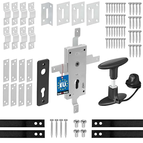 KOTARBAU® Garagenschloss 60 mm Stahl Set Torschloss Profilzylinder für...