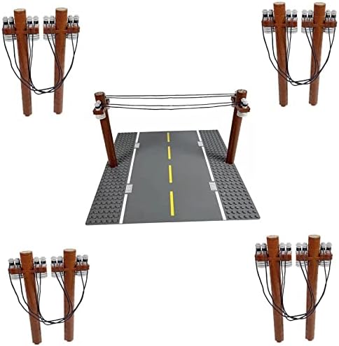 General Jim's Toy Train Building Blocks Bricks Sets (Telephone Pole Traffic Set (Qty 5)) image 3