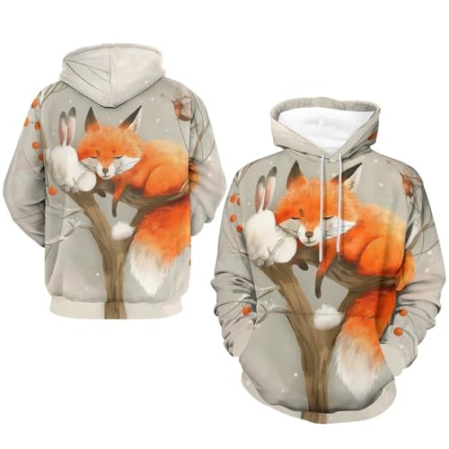 Sweat à capuche lapin aux finitions soignées imprimé graphique doux taille S - 7
