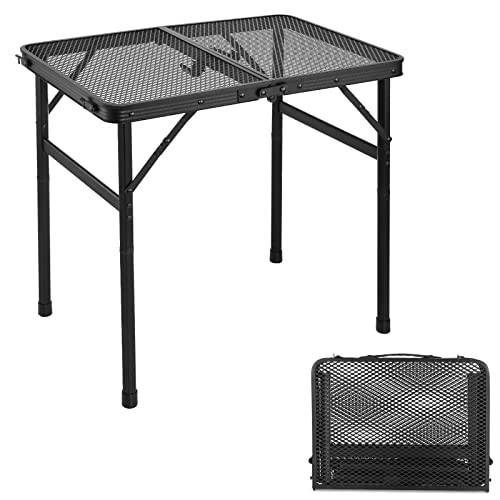Odoland Portable Camping Table Ultralight Aluminum Folding Picnic Table Small Camp Table for Beach Hiking Backpacking Outdoor Indoor Picnic RV BBQ Bla