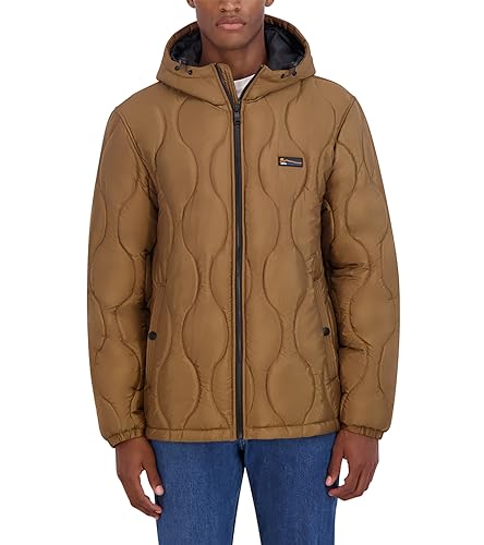 Amazon.com: HFX Men's Onion Quilt Water Resistant Jacket, Camel
