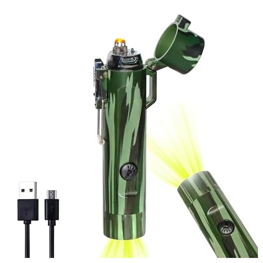 Pick-a-Palooza Rechargeable Arc Electric Lighter and Flashlight Combo for Camping, Outdoors, Hiking, and Adventure with Safe Locking Lighter