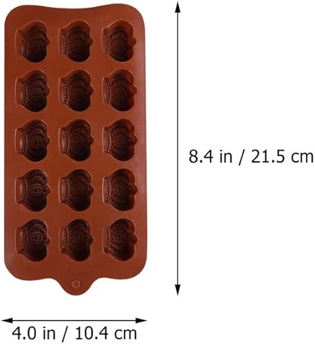 Miniatura 4 de jojofuny Molde de caramelo de corona de silicona para Acción de Gracias para Acción de Gracias, fiesta de otoño, bricolaje, caramelos, chocolates,
