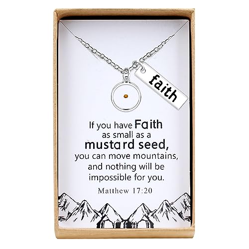 Consejos y reviews para comprar Tienda de plantas que puedes comprar esta semana. 19 Uloveido Y1030 - Collar con colgante de semilla de mostaza de acero inoxidable con caja, Mediano, Metal, Resina