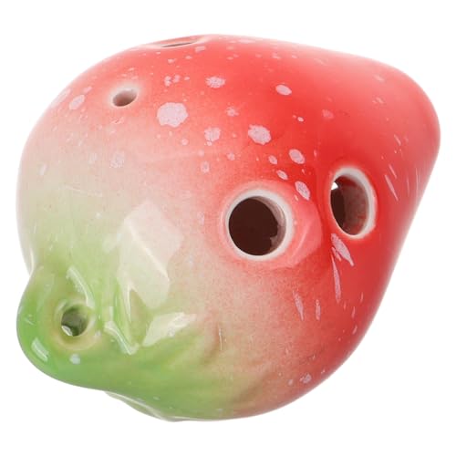 BESPORTBLE 6 Strawberry Shaped Ocarina Instrument for Wind Instrument for Beginners Lightweight and Portable Musical present for Music Practice and Parties