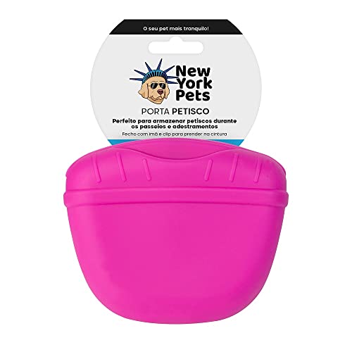 Porta Petisco para Adestramento silicone NYPets com suporte (Rosa)