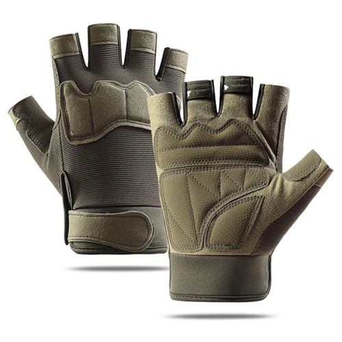 DUFFOBAN Cycling Gloves for Men - Half Finger Biking Gloves with EVA Padding, Anti-Slip, Shockproof & Breathable for Outdoor Sports