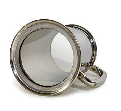 Wentworth Pewter - Plain 1 Pint Glass Base Heavy Pewter Tankard, Beer Mug