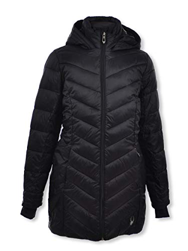 Spyder Girls' Chevron-Quilted Thermaweb Insulated Jacket - Black
