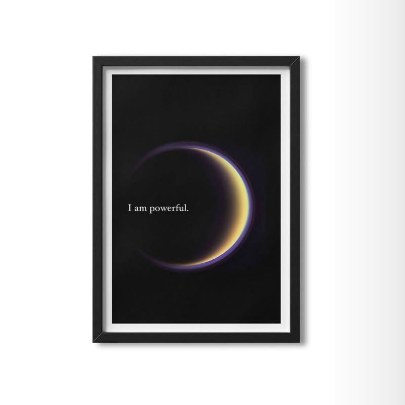 Image of Wall Framed Posters | 8x12 inch size | Motivational Quotes Posters | inchI'm Powerful inch Motivational Photo Frame - Inspirational Wall or Desk Decor for Home, Office, and Study