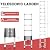 RIKADE Telescoping Ladder 16.5 ft & Attic Ladder, Heavy Duty Aluminum with Non-Slip Feet, 330 lb Capacity for RV, Attic, Loft & Multi-Surface Use