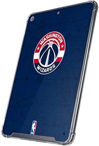 Skinit Clear Tablet Case Compatible with iPad 10.2in (9th Generation, 2019-2021) - Officially Licensed NBA Washington Wizards Blue Distressed Design