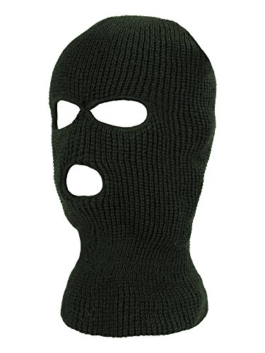Image of SATINIOR 3 Holes Ski Mask Full Face Cover Outdoor Balaclava Winter Knitted Neck Gaiter for Halloween Sports Cycling