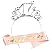 Produktbild HCRXVV Geburtstagskrone Schärpe Set Mädchen Roségold Kristall Kronen Passend für Birthday Girl,Krone Schärpe für 17. Geburtstag Mädchen Deko Geschenk Prinzessin Haar-Zusätze für Girl Kinder Party