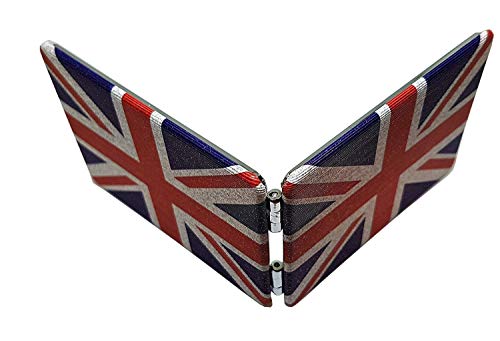 Preisvergleich Produktbild Taschenspiegel, rechteckig, Motiv: Union Jack, kompakt, zusammenklappbar, London-Souvenir, tragbar, britische Union Flagge, niedlich, Vintage-Retro-Look, für Make-up, Reisen, Junggesellinnenabschiede