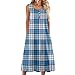 Women Sleeveless Button Down Dresses Round Neck 2026 Summer Dress with Pockets Casual A Line Loose Fit Sundress