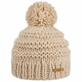 Barts - Gorro de Invierno con pompón, Color Beige, Talla única, para Mujer, Beige, Taglia Unica-XL