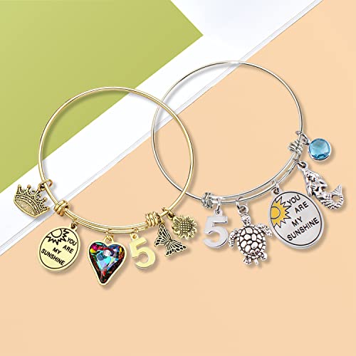 Image of Silver /14k Gold Plated Birthday Bracelet, Natural Healing Crystal Bracelet Gifts for Her Birthday for Daughter Granddaughter Friends Mom Grandma Sister