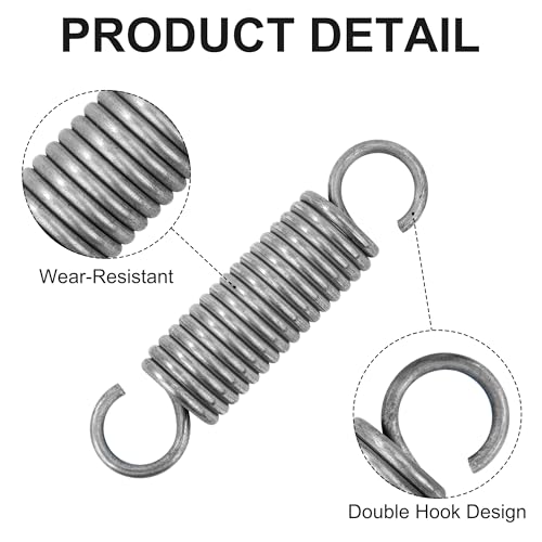 GUNGY Zugfedern mit Haken Edelstahl Zugfeder Spannfeder 100mm Außendurchmesser 25mm Drahtdurchmesser 3,5mm Maximale Zugkraft 30,8kg 3,5x25x100mm 2 Stück