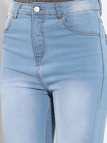 Image of KOTTY Flare Bottom Jeans for Women - Stylish Slim Fit with Bell Shape Leg