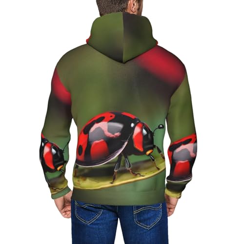 Sweat décontracté homme à manches longues avec capuche zippée rouge