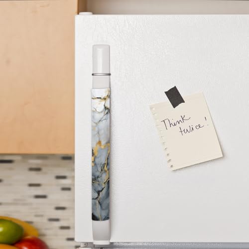 Image of Pardick Refrigerator Door Handle Covers Set of 2, Grey Marble Fridge Handle Covers Appliance Handle Covers Protector for Microwave Oven Stove Dishwasher, Keep Your Kitchen Appliance Clean