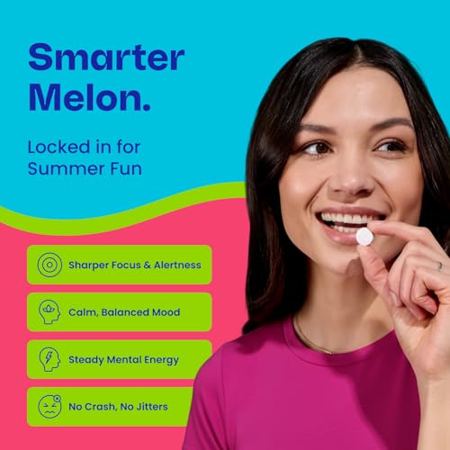 Image of Neuro Energy & Focus Gum - 20mg Natural Caffeine Gum & Nootropic Energy Supplement with L-Theanine & B Vitamins - Sugar Free, Vegan - Watermelon, 54ct