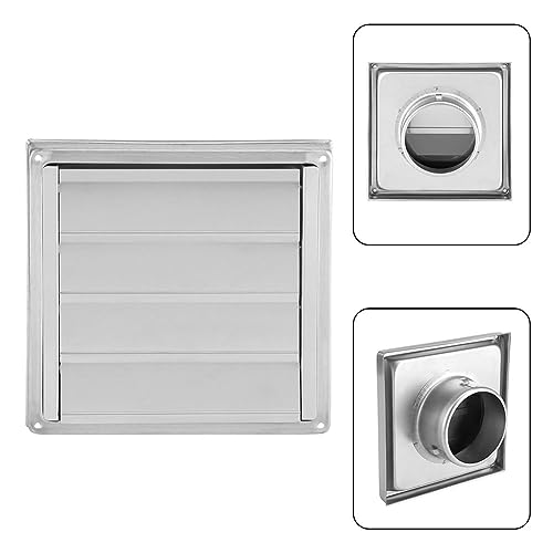 Ventilación de pared exterior cuadrada en acero inoxidable con salida ajustable para cocina y baño miniatura 7