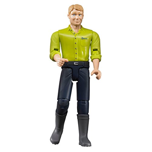 Bruder Man with Light Skin/Dark Blue Jeans Toy Figure