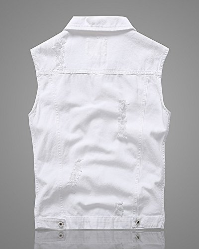 Chaleco vaquero para hombre en denim clásico sin mangas 2