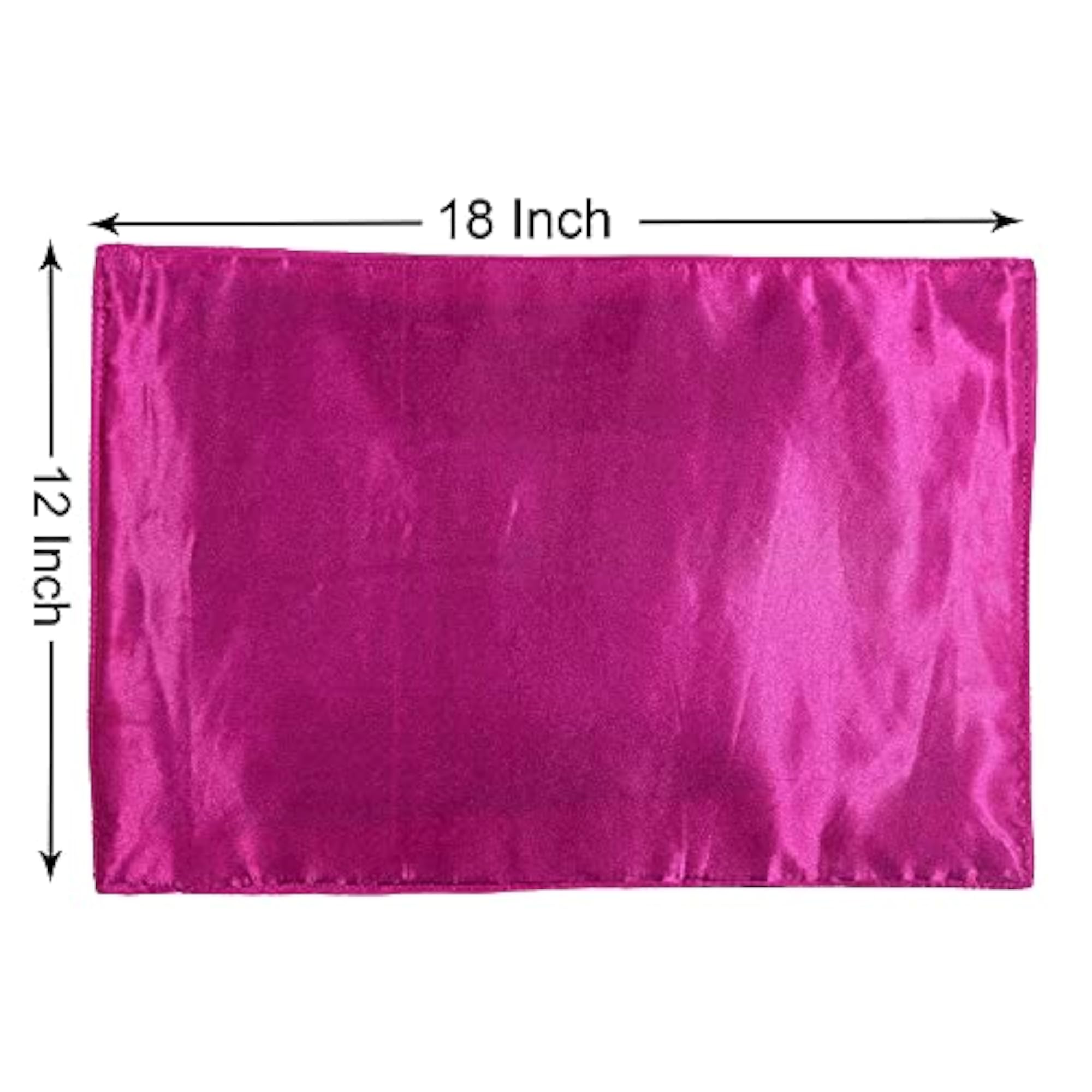 Pink Dining Table Place Mats, Silk, 6 Pcs Set