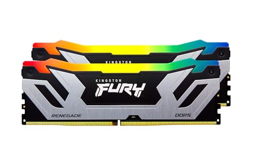 Kingston FURY Renegade DDR5 RGB Argento/Nero XMP 48GB (2x24GB) 8400MT/s CL40 CUDIMM Memoria Gaming per Computer Kit da 2 - KF584CU40RSAK2-48 - RAM - Immagine 1