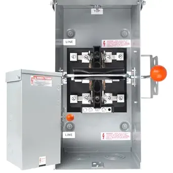100A Generator Transfer Switch, 24000W Heavy Duty Double Throw Safety Switch, 120/240V Manual Transfer Switch, NEMA 3R Enclosure, 10-Year Warranty