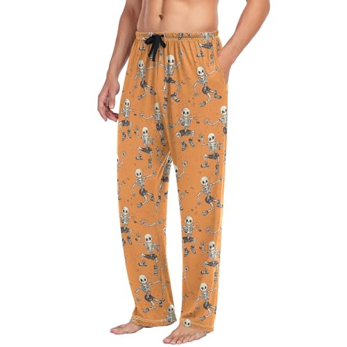 Men's Pajama Pants,Dancing Skeletons Lounge Lightweight Sleep Bottoms Pants with Pockets Size S-XXL4