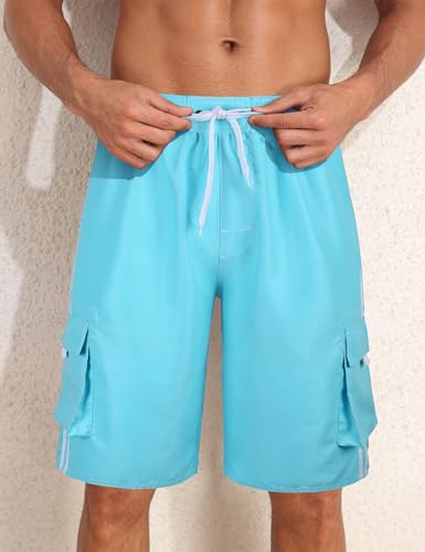 Nonwe Men's Swim Trunks with Compression Liner Quick Dry Classic 2 in 1 Board Shorts Swimwear2