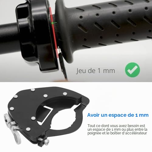 Yosoo Health Gear Régulateur de Vitesse Universel pour Moto, Verrou d'Accélérateur Réglable, Support d'Accélérateur Supérieur