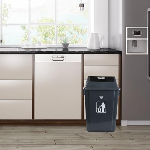 Set de 4 canecas de basura de 6 galones con tapa basculante miniatura 3