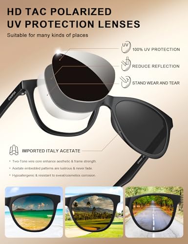 Image of CARFIA Zero - Gravity Feel Polarized Men's Sunglasses UV Protection Flexible Durable Ultralightweight TR90 Sport Frame CA0931
